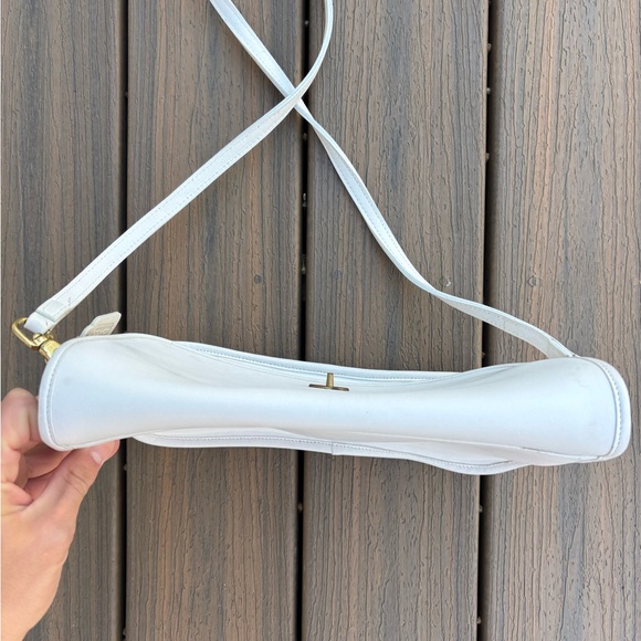 Vintage Coach Crossbody White Leather Penny Pocket Lock City Bag Made in USA - Picture 12 of 16